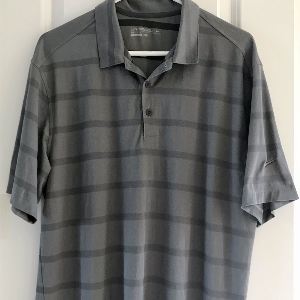 Nike Golf Gray tonal stripe polo
